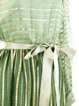 Richilene Metallic Green Lurex Gown Dress arcadeshops.com