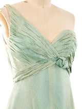 Ruben Panis Silk Chiffon One Shoulder Gown Dress arcadeshops.com