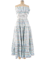 Victor Costa Striped Lame Dress Dress arcadeshops.com