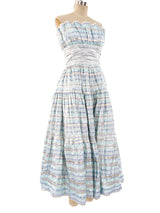 Victor Costa Striped Lame Dress Dress arcadeshops.com