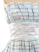 Victor Costa Striped Lame Dress Dress arcadeshops.com
