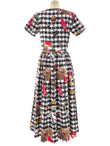 Picnic Printed Lace Up Maxi Dress Dress arcadeshops.com