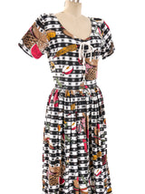 Picnic Printed Lace Up Maxi Dress Dress arcadeshops.com