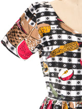 Picnic Printed Lace Up Maxi Dress Dress arcadeshops.com