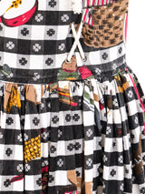 Picnic Printed Lace Up Maxi Dress Dress arcadeshops.com