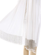 Beaded Fringe Caped Knit Dress Dress arcadeshops.com