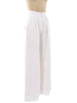 Chanel Linen High Waist Pants Bottom arcadeshops.com