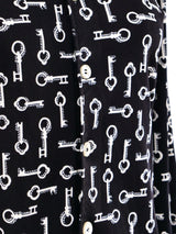 1970's Givenchy Key Printed Shirt Top arcadeshops.com