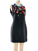 Moschino Cheap and Chic Raffia Accented Dress Dress arcadeshops.com