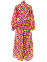 Rainbow Argyle Maxi Dress Dress arcadeshops.com