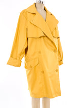 Yves Saint Laurent Yellow Trench Coat Jacket arcadeshops.com