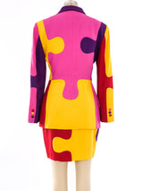 Moschino Puzzle Skirt Suit Suit arcadeshops.com