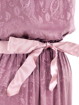 Lace Trimmed Jacquard Silk Dress Dress arcadeshops.com