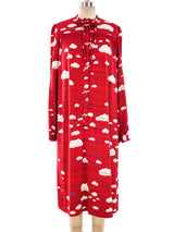 Hanae Mori Cloud Print Dress Dress arcadeshops.com