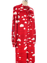 Hanae Mori Cloud Print Dress Dress arcadeshops.com