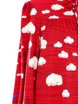 Hanae Mori Cloud Print Dress Dress arcadeshops.com
