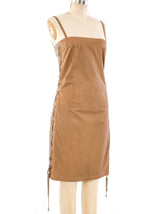Gucci Lace Up Leather Dress Dress arcadeshops.com