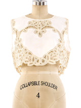 Lace Trimmed Cropped Tank Top Top arcadeshops.com