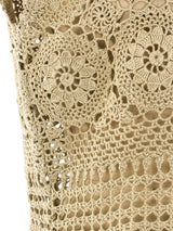 Floral Pattern Crochet Tank Top Top arcadeshops.com