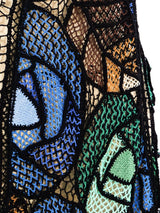 Floral Pattern Crochet Tank Dress Dress arcadeshops.com