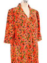 Yves Saint Laurent Floral Silk Dress Dress arcadeshops.com