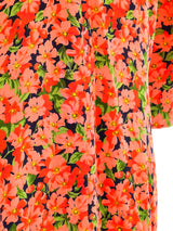 Yves Saint Laurent Floral Silk Dress Dress arcadeshops.com