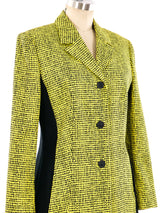 Versus by Gianni Versace Printed Yellow Blazer Jacket arcadeshops.com