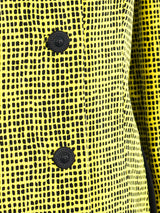 Versus by Gianni Versace Printed Yellow Blazer Jacket arcadeshops.com