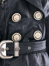 Versus by Gianni Versace Leather Motorcycle Jacket Jacket arcadeshops.com