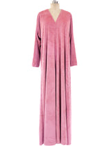 Halston IV Pink Velvet Caftan Dress arcadeshops.com