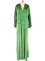Halston IV Green Velvet Caftan Dress arcadeshops.com