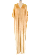 Halston IV Gold Velvet Caftan Dress arcadeshops.com