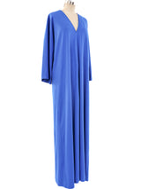 Halston IV Blue Jersey Caftan Dress arcadeshops.com