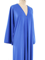 Halston IV Blue Jersey Caftan Dress arcadeshops.com