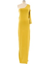 Claude Montana Chartreuse Jersey Dress Dress arcadeshops.com