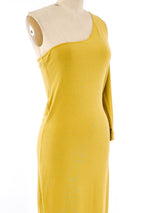 Claude Montana Chartreuse Jersey Dress Dress arcadeshops.com
