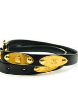 Chanel Logo Plaque Skinny Belt Accessory arcadeshops.com