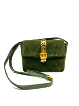 Gucci Green Suede Sylvie Chain Bag Accessory arcadeshops.com