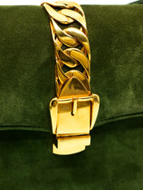 Gucci Green Suede Sylvie Chain Bag Accessory arcadeshops.com