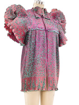 Zandra Rhodes Printed Fan Pleated Jacket Jacket arcadeshops.com