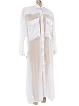 Ted Lapidus Sheer Shirt Dress Dress arcadeshops.com