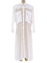 Ted Lapidus Sheer Shirt Dress Dress arcadeshops.com