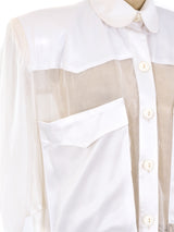 Ted Lapidus Sheer Shirt Dress Dress arcadeshops.com