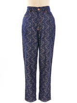 Jean Paul Gaultier Lace Pattern Jeans Bottom arcadeshops.com