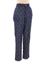 Jean Paul Gaultier Lace Pattern Jeans Bottom arcadeshops.com