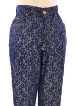 Jean Paul Gaultier Lace Pattern Jeans Bottom arcadeshops.com