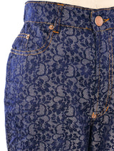 Jean Paul Gaultier Lace Pattern Jeans Bottom arcadeshops.com