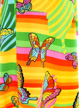 Hanae Mori Psychedelic Butterfly Printed Silk Dress Dress arcadeshops.com