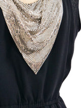 Chainmail Bib Accented Jumpsuit Jumpsuit arcadeshops.com