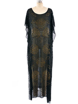 1920's Bead Embellished Silk Sheath Dress Dress arcadeshops.com